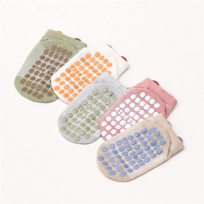 4 paires/ensemble coton respirant enfants chaussettes printemps été mince bébé maille chaussette cou