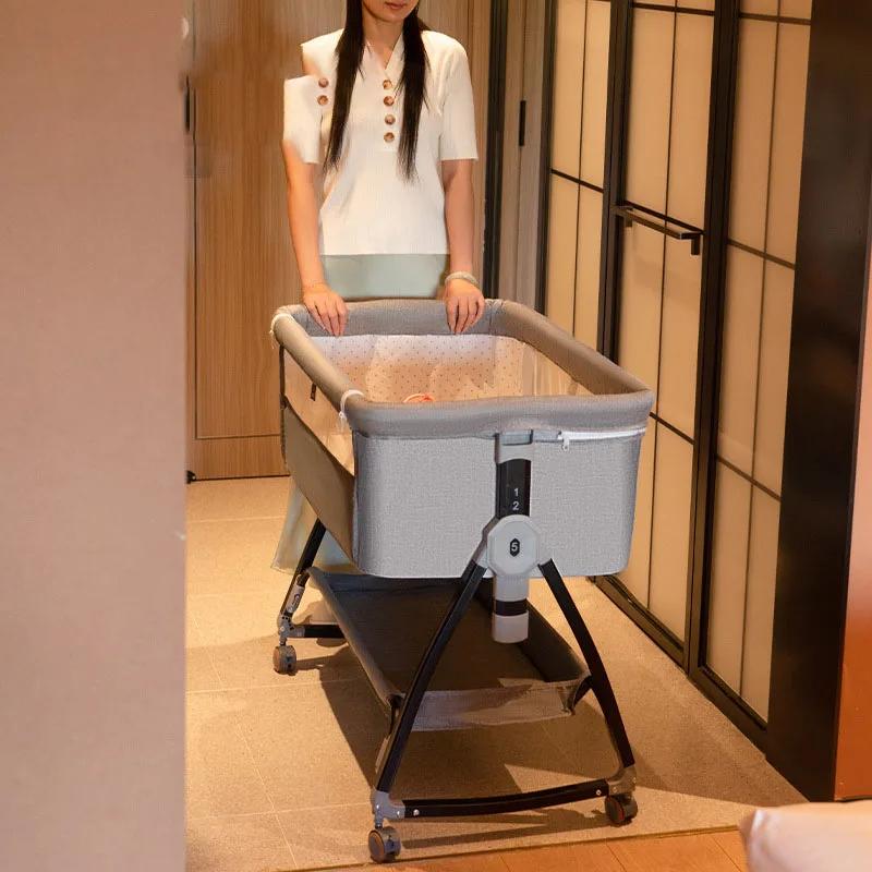 Berceau pour nouveau-né avec moustiquaire, berceau pliable et amovible pour bébé, berceau de couchag