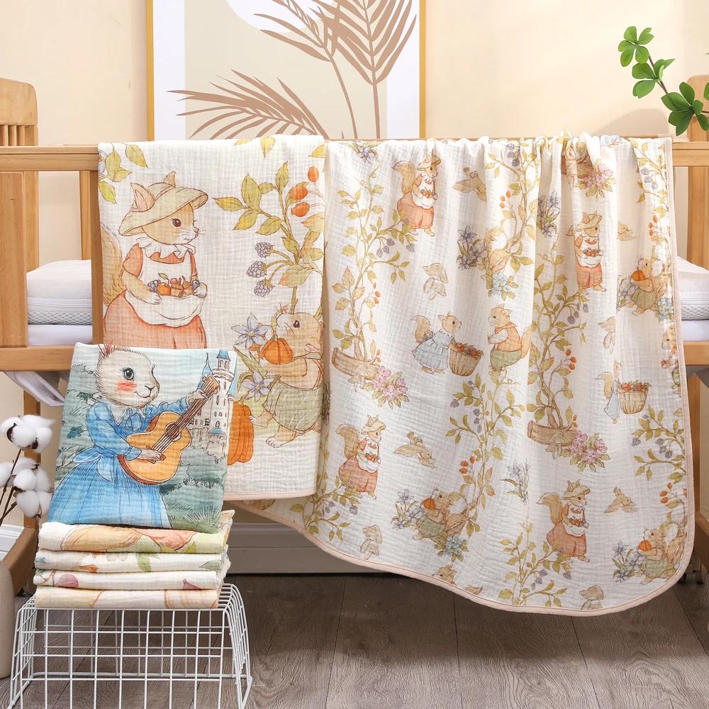 Serviette de bain pour nouveau-né, serviette de bain en gaze de coton pur, couverture douce pour enf