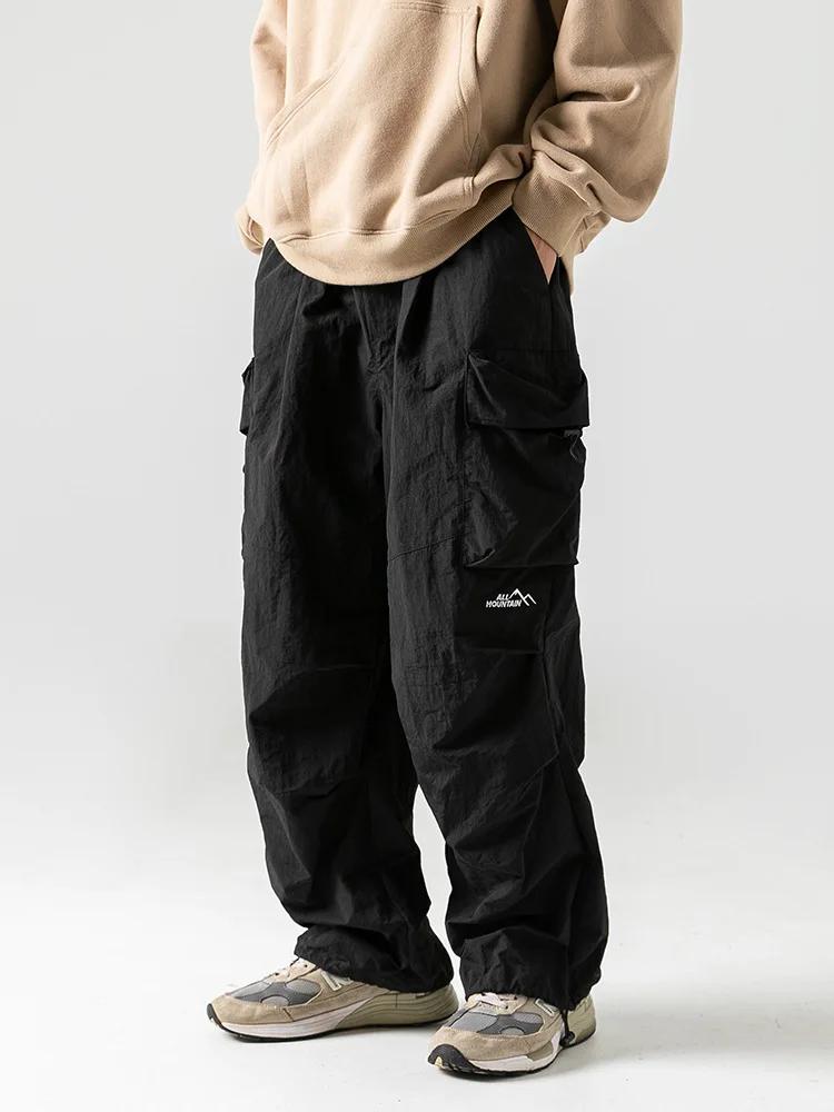 Pantalon cargo baggy vintage pour homme, imperméable, décontracté, sport, jogging, printemps, été, p