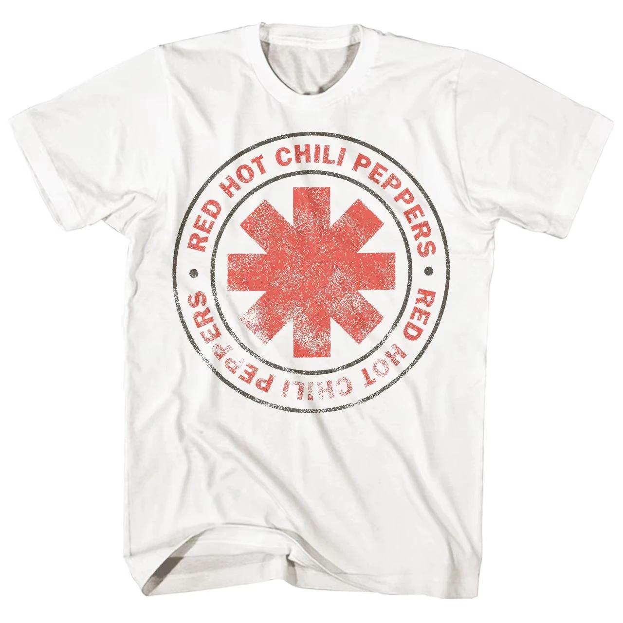 T-shirt en coton pour hommes et femmes, dessin animé drôle et cool, Red Hot Chili Peppers, Harajuku,