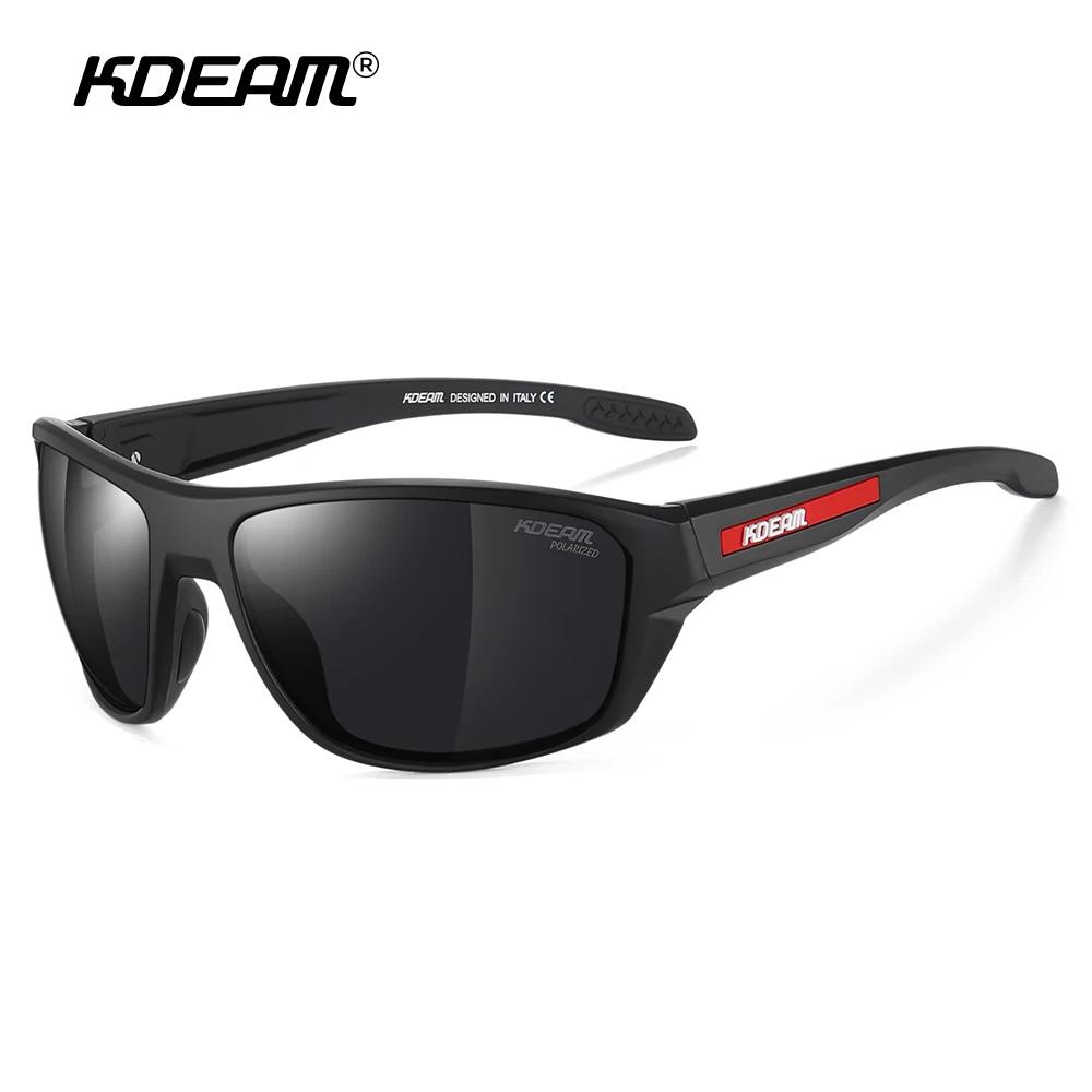 KDEAM toutes les lunettes de soleil de pêche noires polarisées Performance lunettes de soleil de spo
