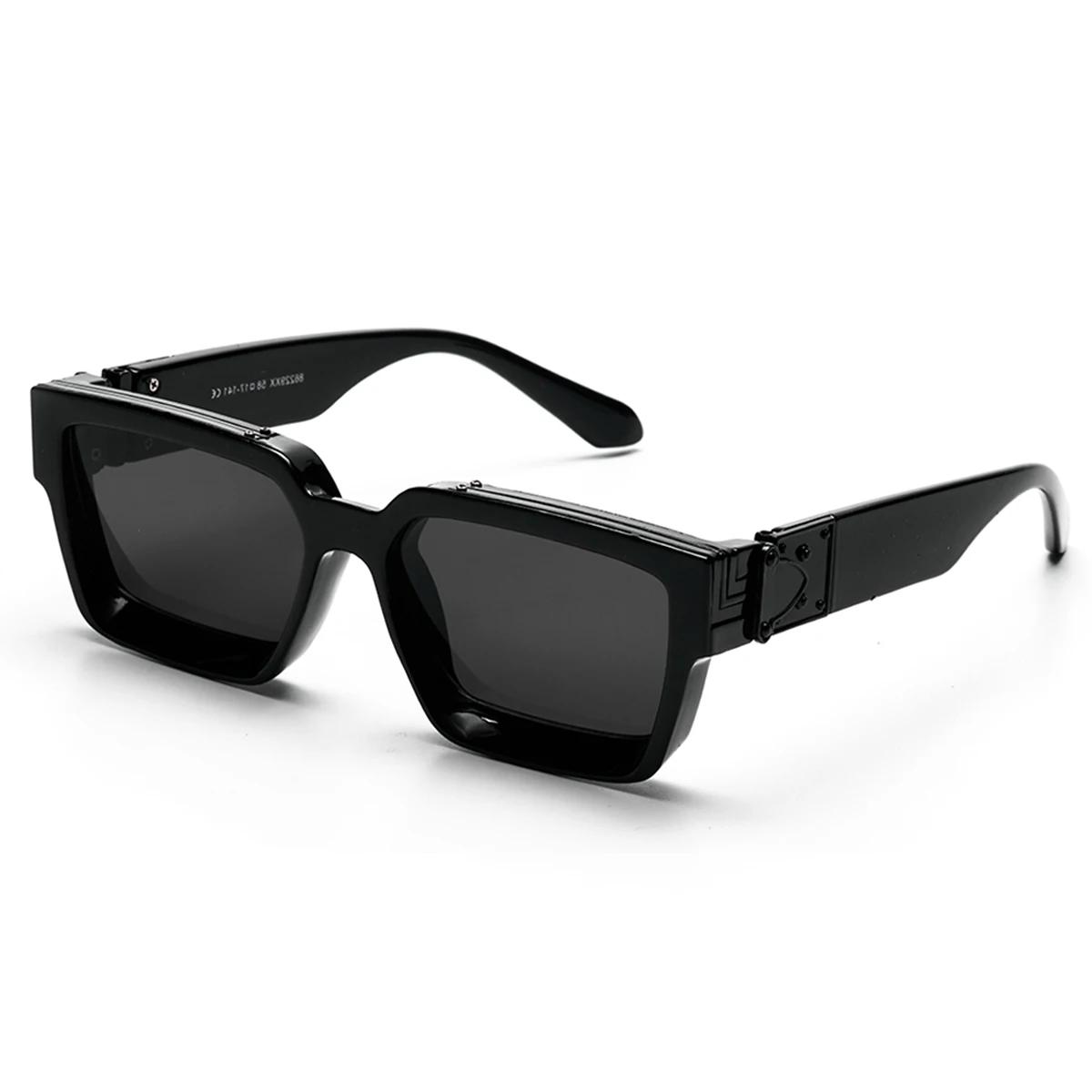 Lunettes de soleil de luxe Ruiao Retro Black Millionaire Shades 2026 pour hommes, lunettes de soleil