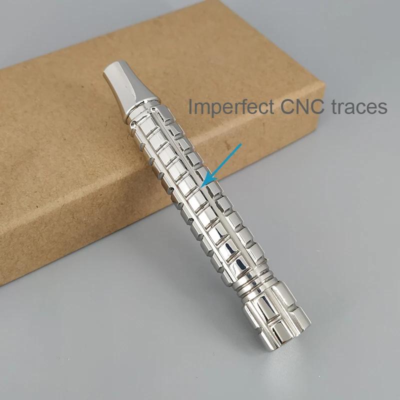 Poignée de rasoir de sécurité en acier inoxydable Dscosmetic Spiral 316 pour rasoir de sécurité