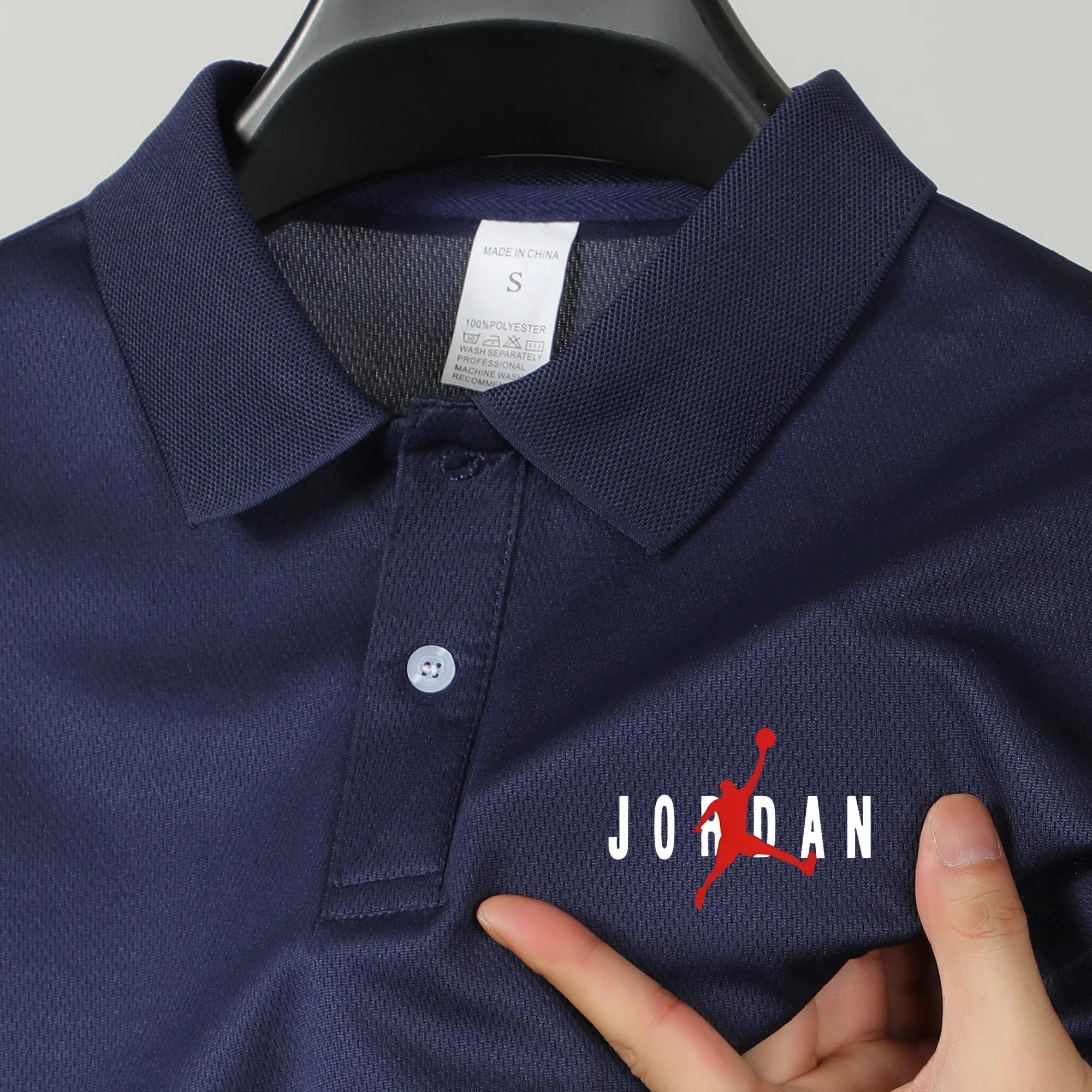 Polo haut de gamme à manches courtes pour homme, imprimé lettres, collection été 2026, respirant, dé