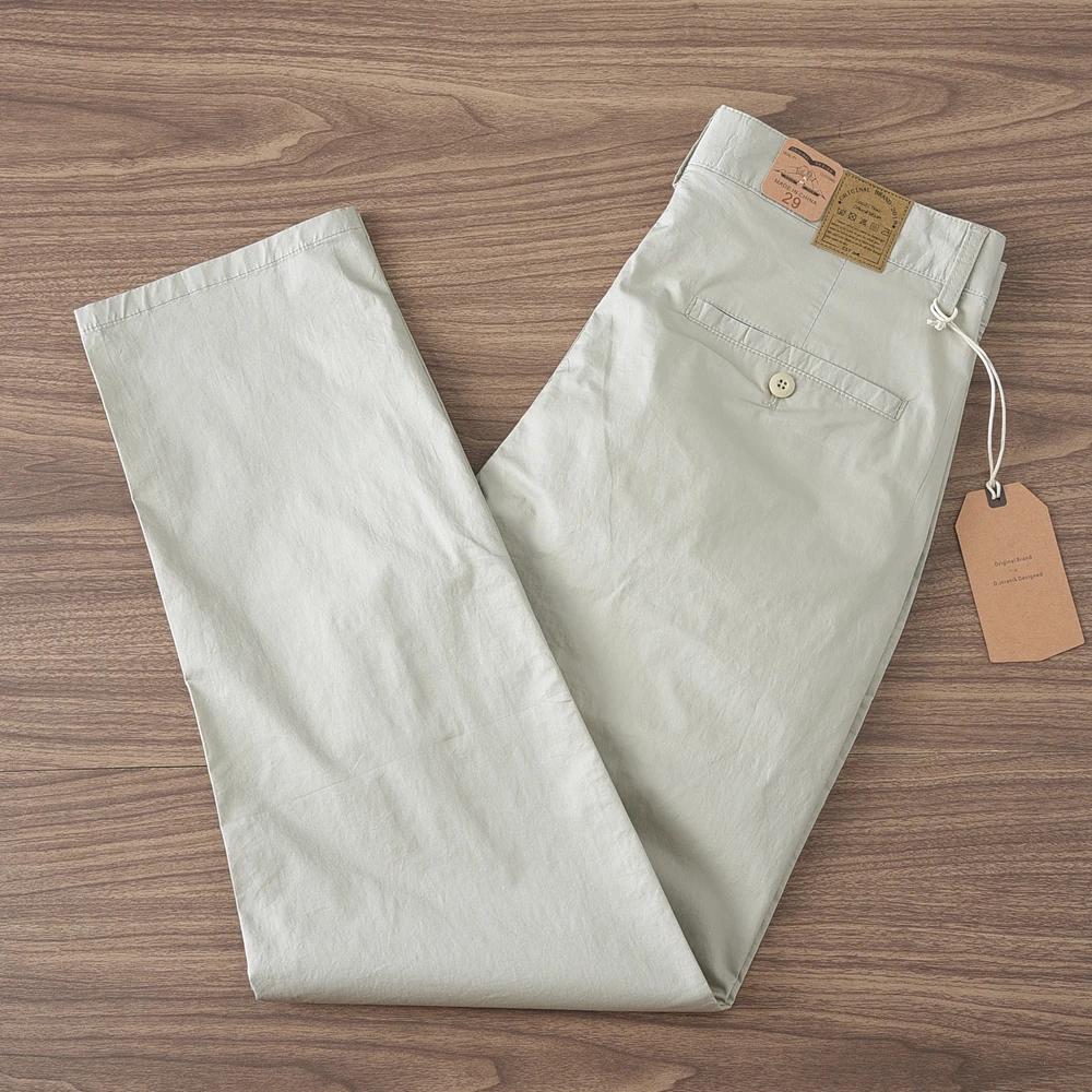 Pantalon décontracté rétro américain pour homme, 2024 coton, mince, micro élasticité, simple, affair