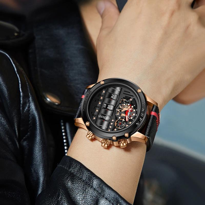 Montre à Quartz électronique de luxe pour hommes montres d'affaires hommes créatifs montre-bracelet 