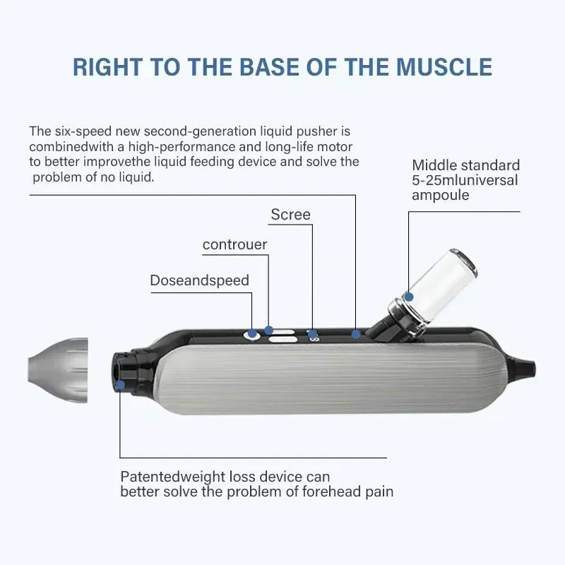 Pistolet d'injection d'eau haute pression 2 en 1, Machine de nettoyage du visage à Jet d'oxygène pou