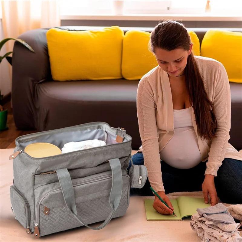 Sac à langer grande capacité multifonctionnel pour bébé, sac à dos de voyage pour couches, sacs de m