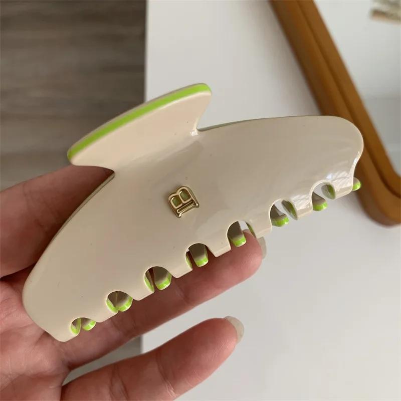 1/2/4 pièces nouvelle pince à cheveux en feuille d'acétate, pince à requin lettre, accessoire bandea