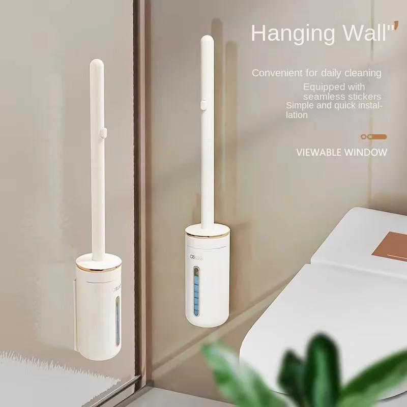 Brosse de toilette jetable, nettoyeur de toilettes mural, outil de nettoyage de tête de remplacement