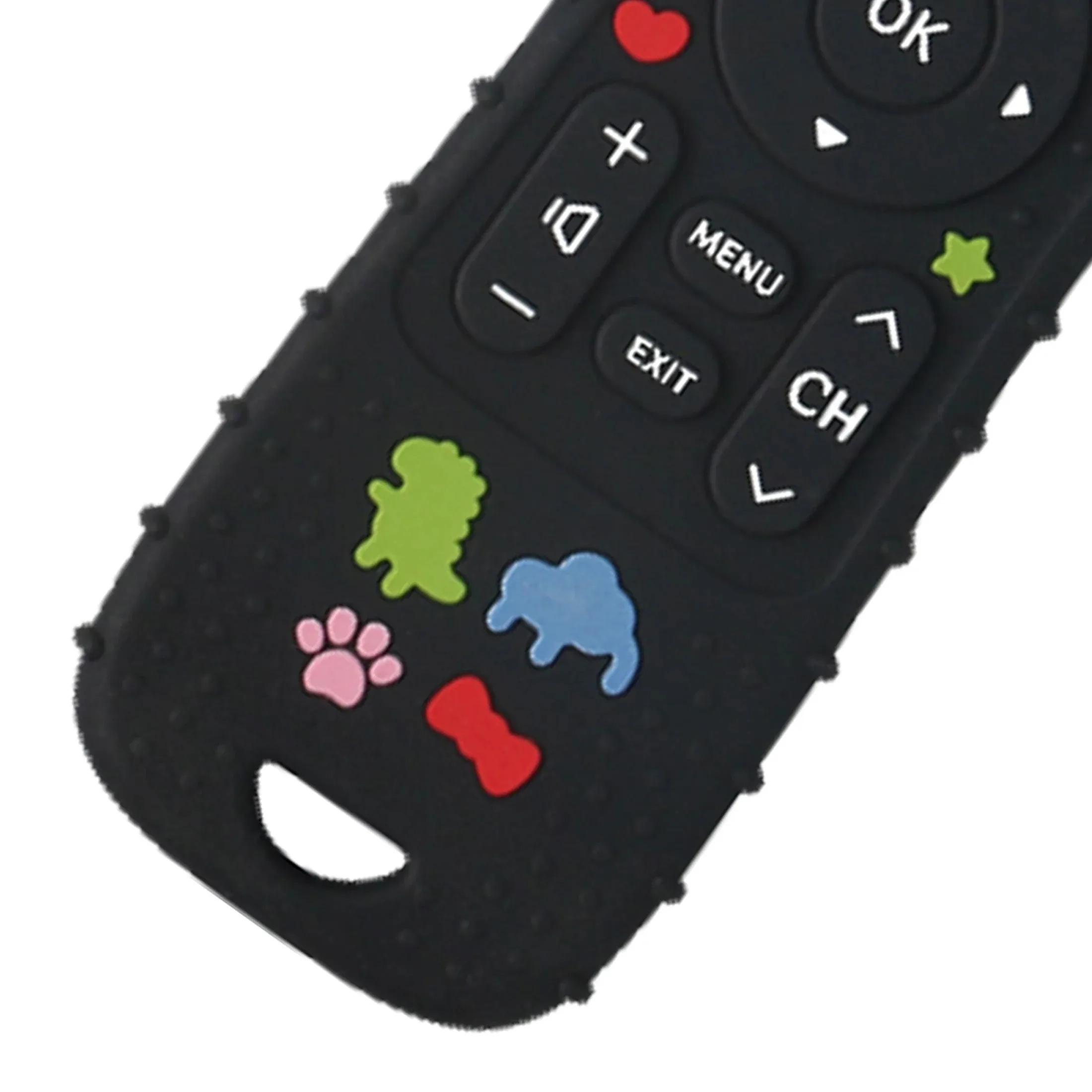 1/4 pièces Silicone bébé jouets TV télécommande forme anneau de dentition jouet sans BPA Silicone de