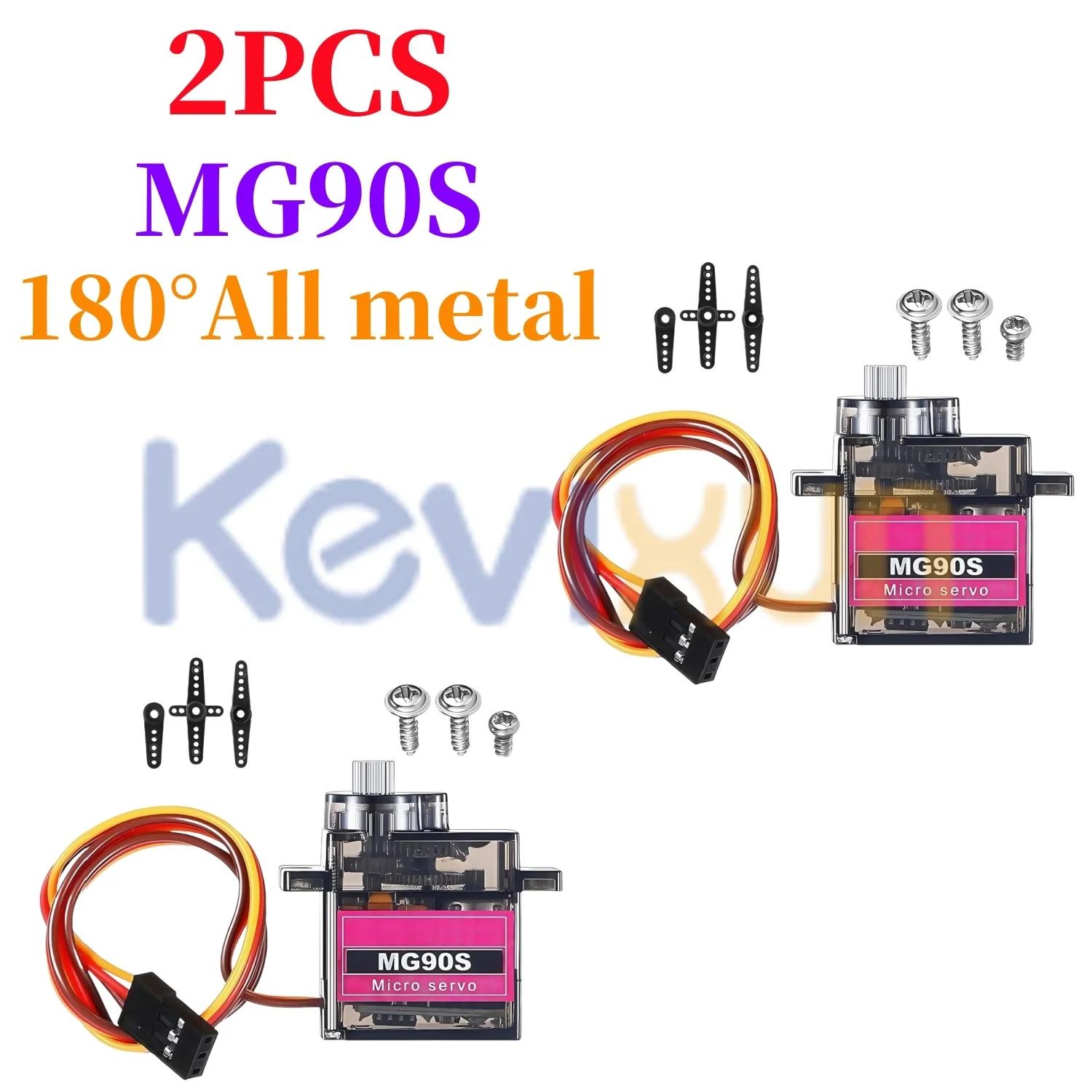MG90S Servo 2/5/10 pièces tout engrenage métallique 9g SG90 Version améliorée pour hélicoptère avion