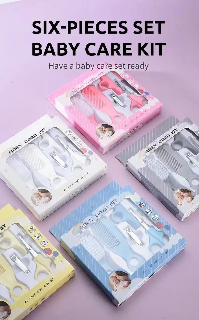 Kit de toilettage pour bébé, ensemble de soins pour bébé, sans BPA, Design mignon, peigne, brosse, c