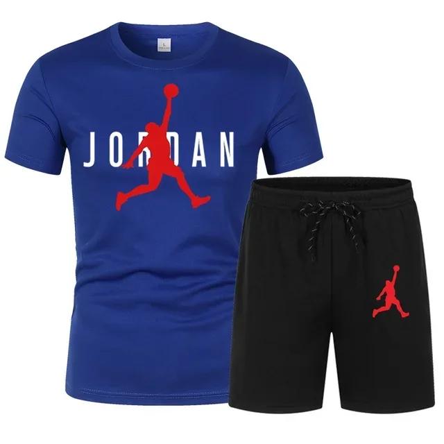 Nouvel ensemble de vêtements de sport décontractés pour hommes, T-shirt à manches courtes et col ron