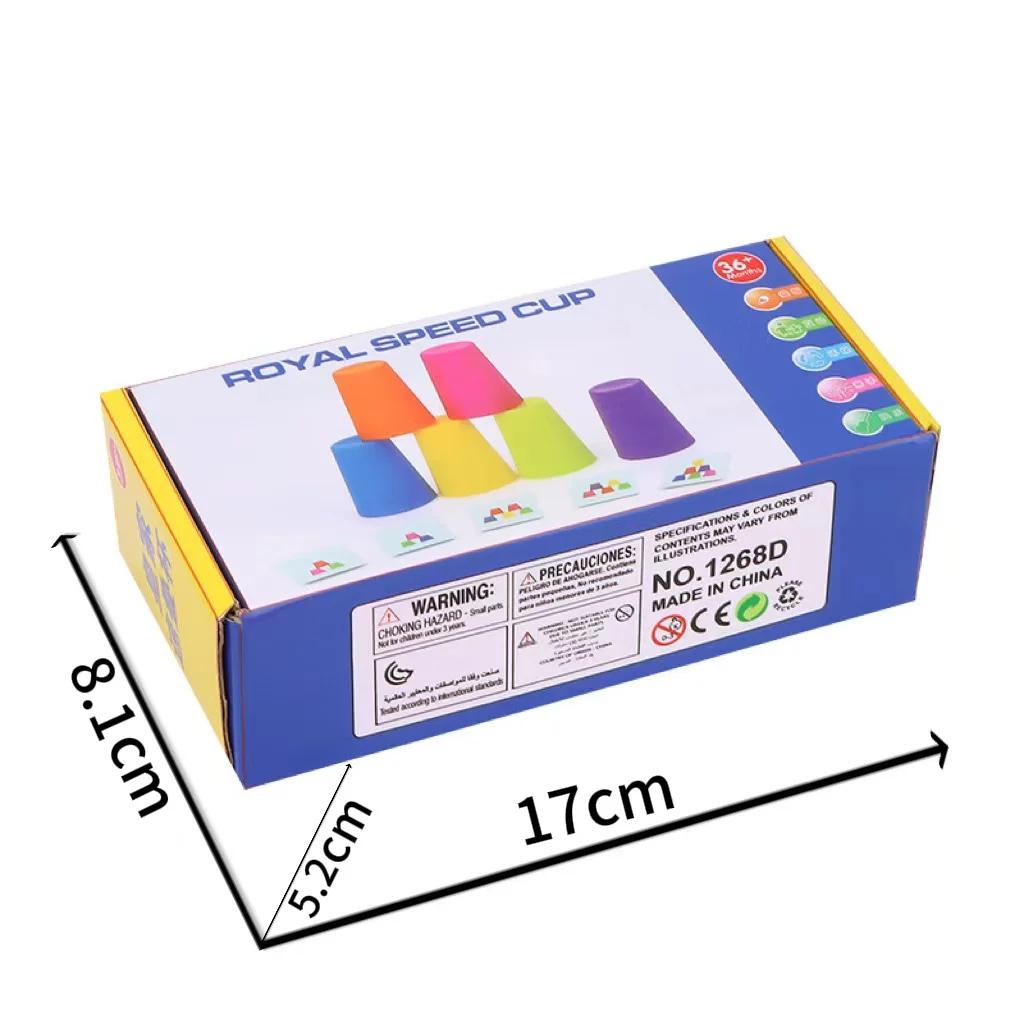 Jouets Montessori, Mini jeu de tasse empilable avec carte, illumination intellectuelle éducative, Co