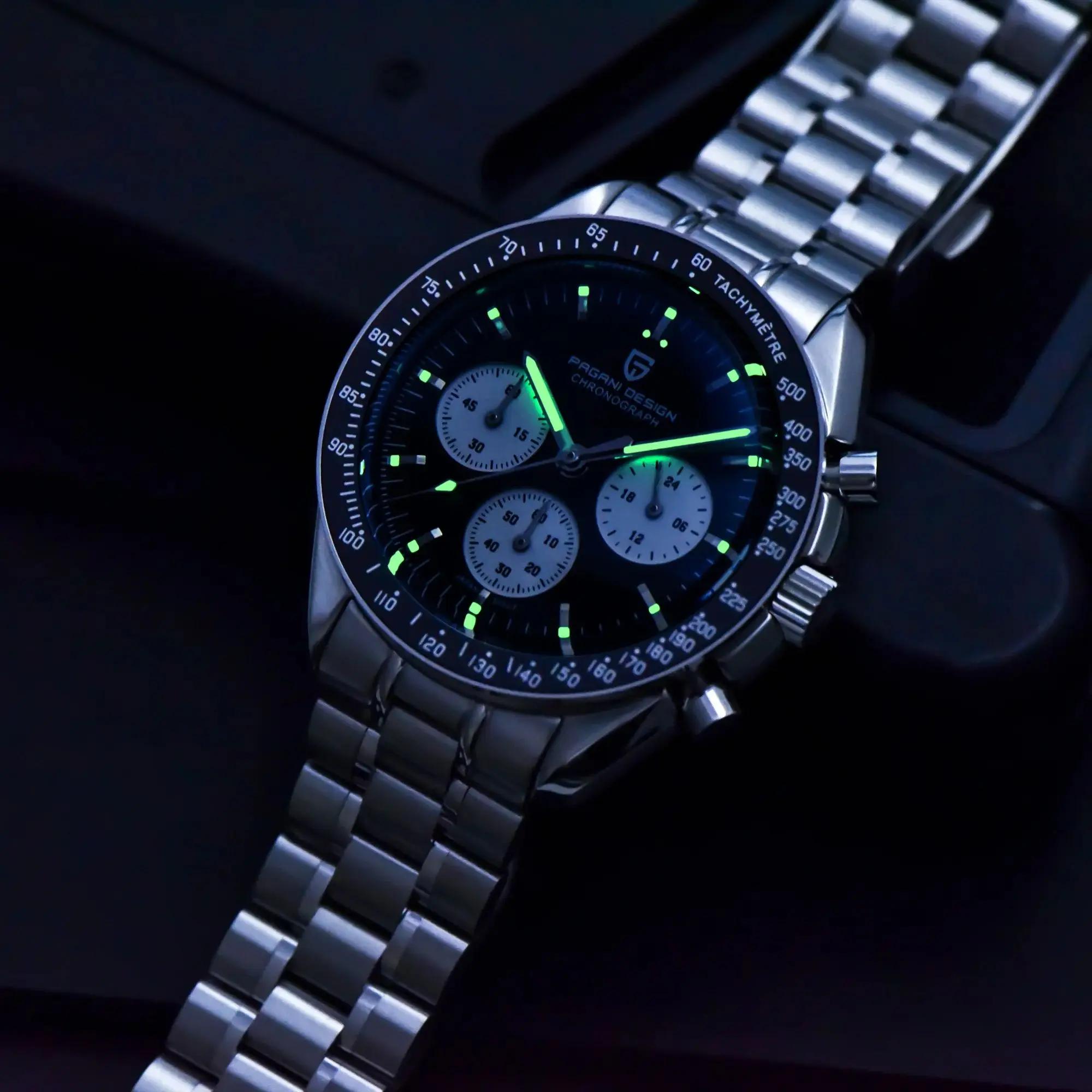 PAGANI DESIGN 2026 Nouvelles Montres pour Hommes Panda Moon Watch Montre à Quartz de Luxe pour Homme