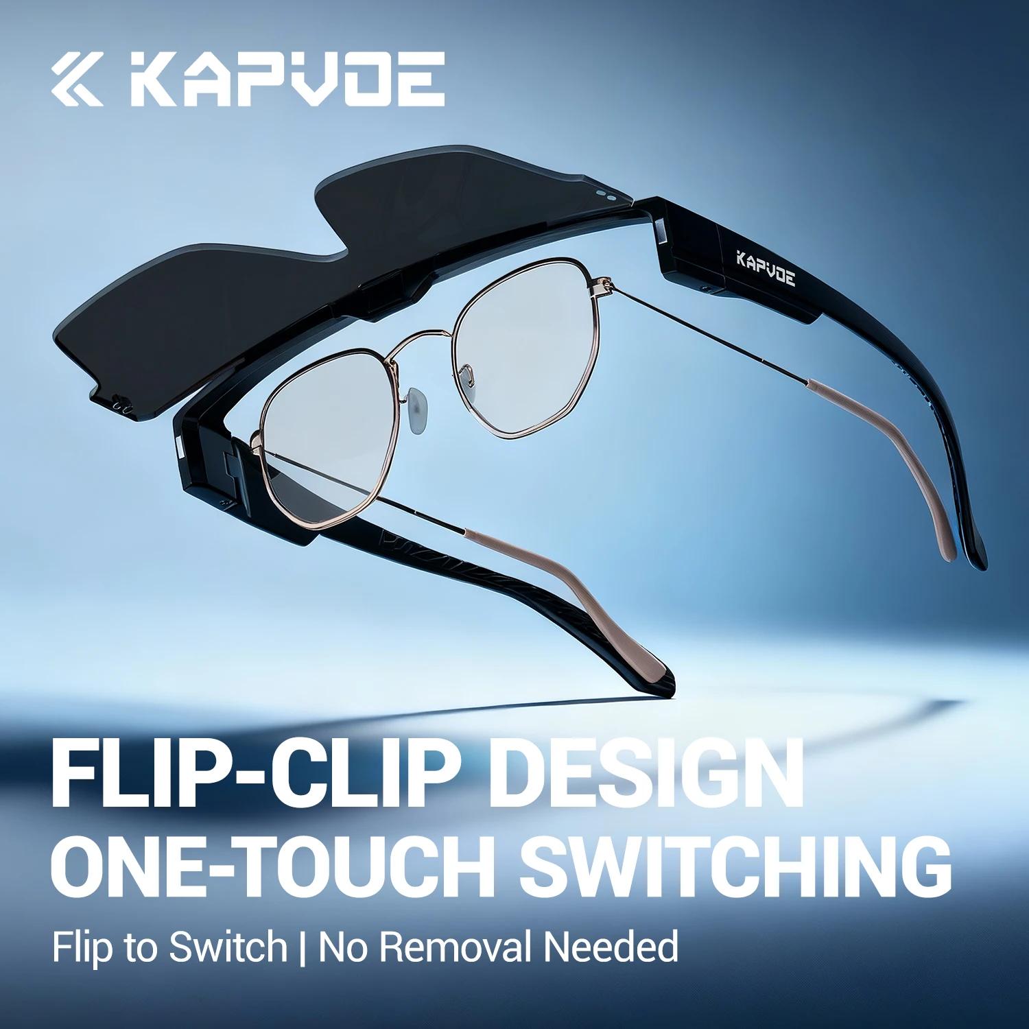 Lunettes de soleil sport KAPVOE à verres relevables pour hommes, photochromiques, adaptées au cyclis