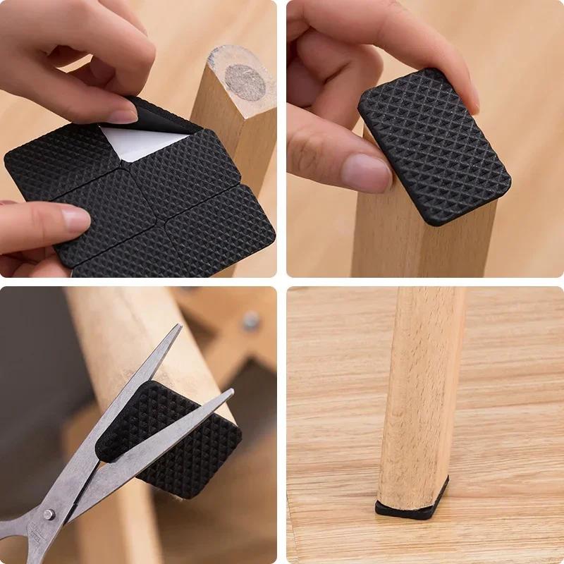 Coussinet de protection en caoutchouc pour pieds de meubles, antidérapant, Flexible, à la mode, pour