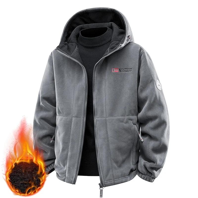 Veste polaire d'hiver de marque pour hommes, veste en laine épaisse décontractée, Design de haute qu