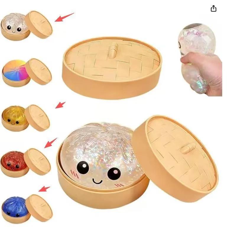 Jouet géant Squishies en forme de boulette, boulette scintillante à remontée lente, jouet anti-stres