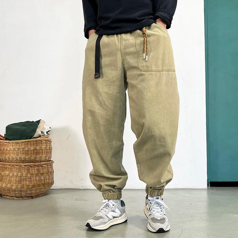 Pantalon de jogging baggy pour homme, streetwear américain, grande taille, décontracté, vintage, hip