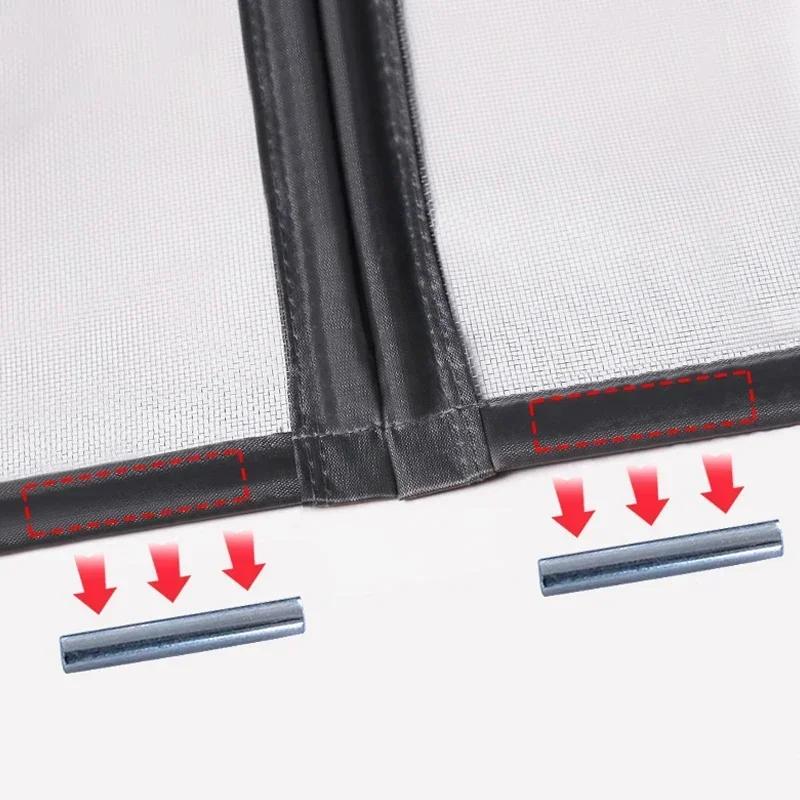 Écran de porte magnétique, taille personnalisée, moustiquaire, rideau, insectes volants, fermeture a