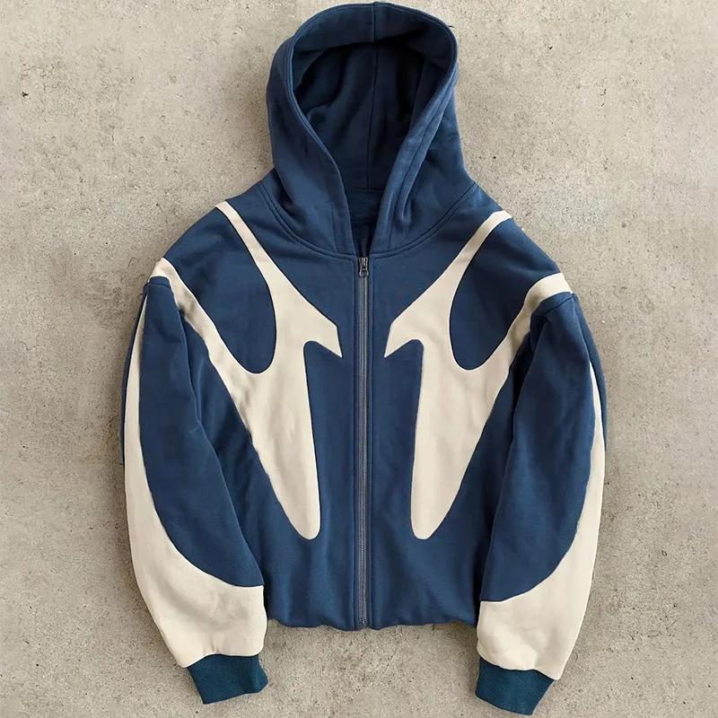 Sweat à capuche à motif diable imprimé avec lettres rétro américaines, Y2k, Harajuku, décontracté, p