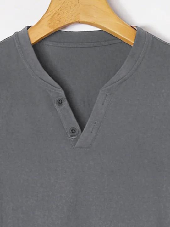 Chemise Henley blanche à manches courtes – L'indispensable léger pour l'été