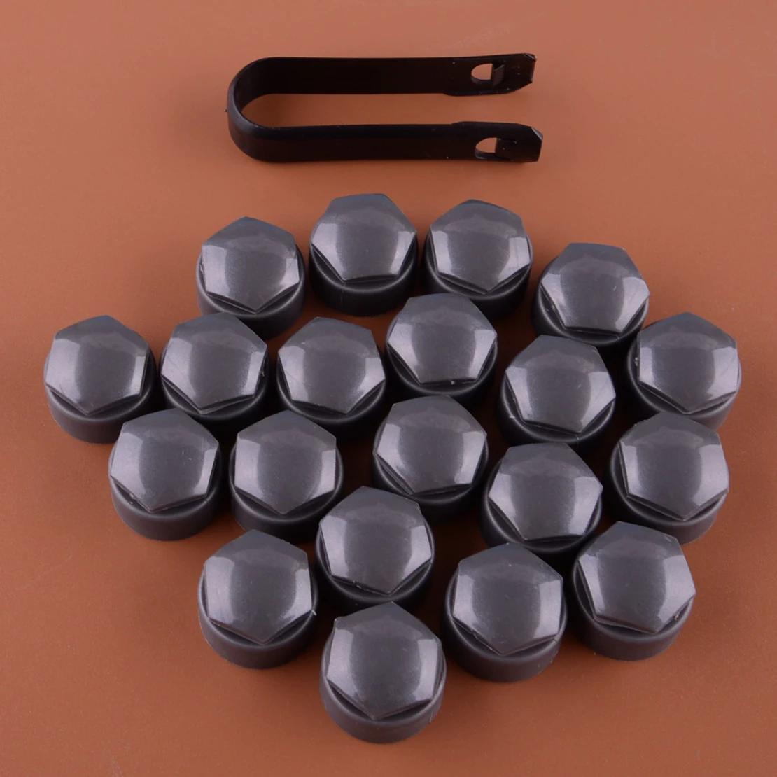 20Pcs 25mm Pneu de Roue Boulon Écrou Casquettes Couvre avec 1 Outil de Suppression pour Audi A4 A5 S
