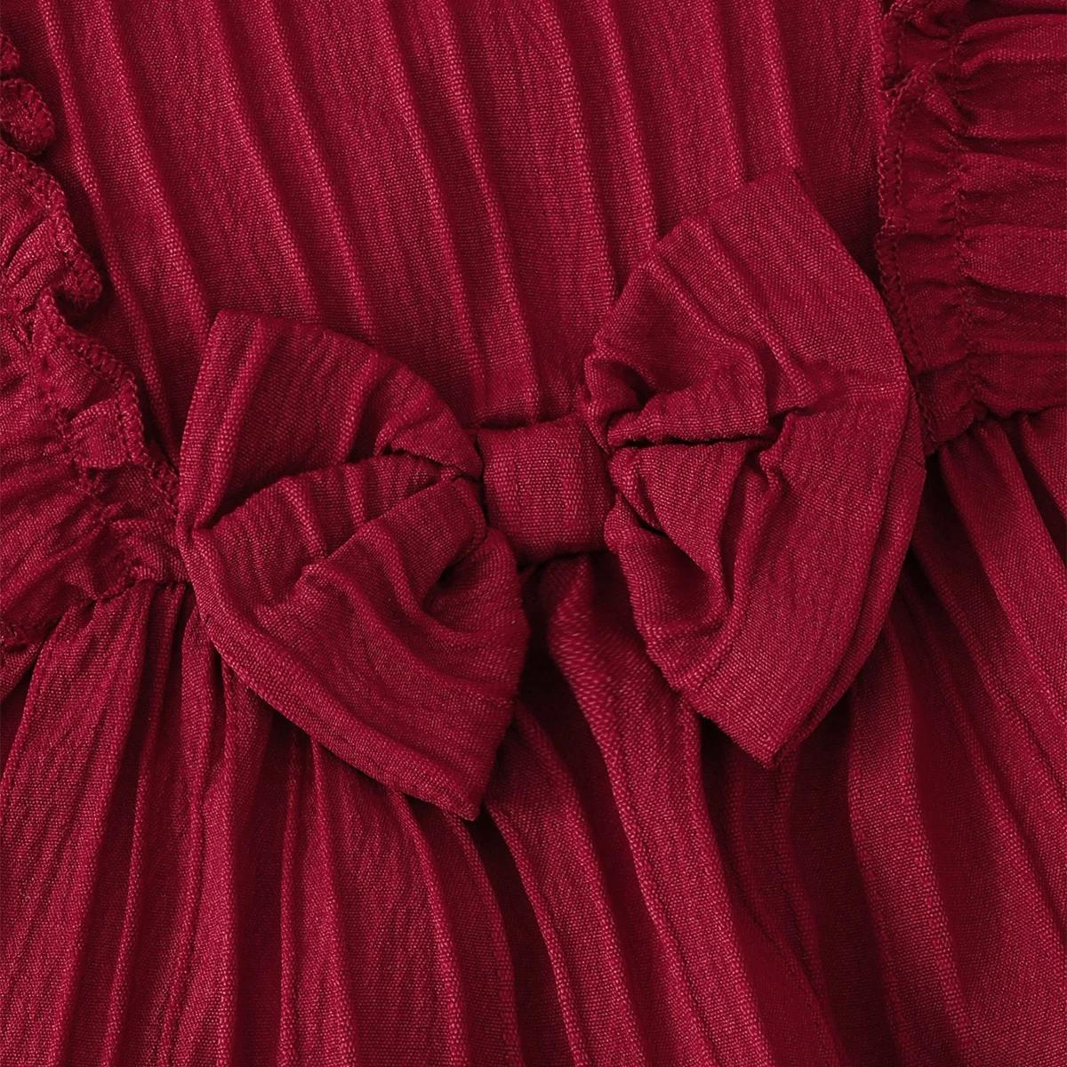 Robe sans manches pour bébé fille, couleur unie, bords à volants, robe d'été + bandeau, robe du nouv