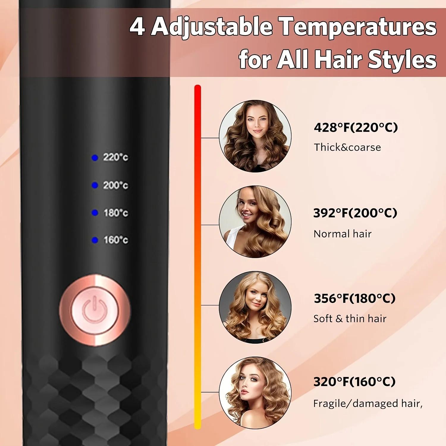 Bigoudi automatique pour cheveux, fer à friser automatique, bigoudi rotatif en céramique, baguette r