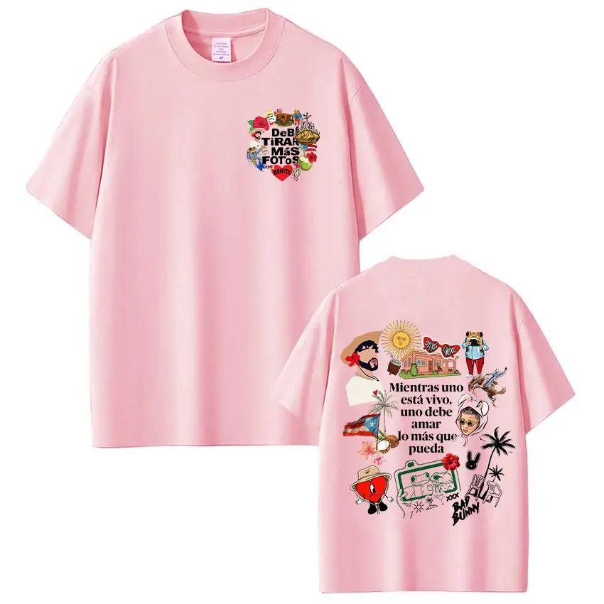T-shirt Rapper Bad Bunny Debi Tirar Mas Fotos DTMF, vêtements pour hommes et femmes, mode Hip Hop, T