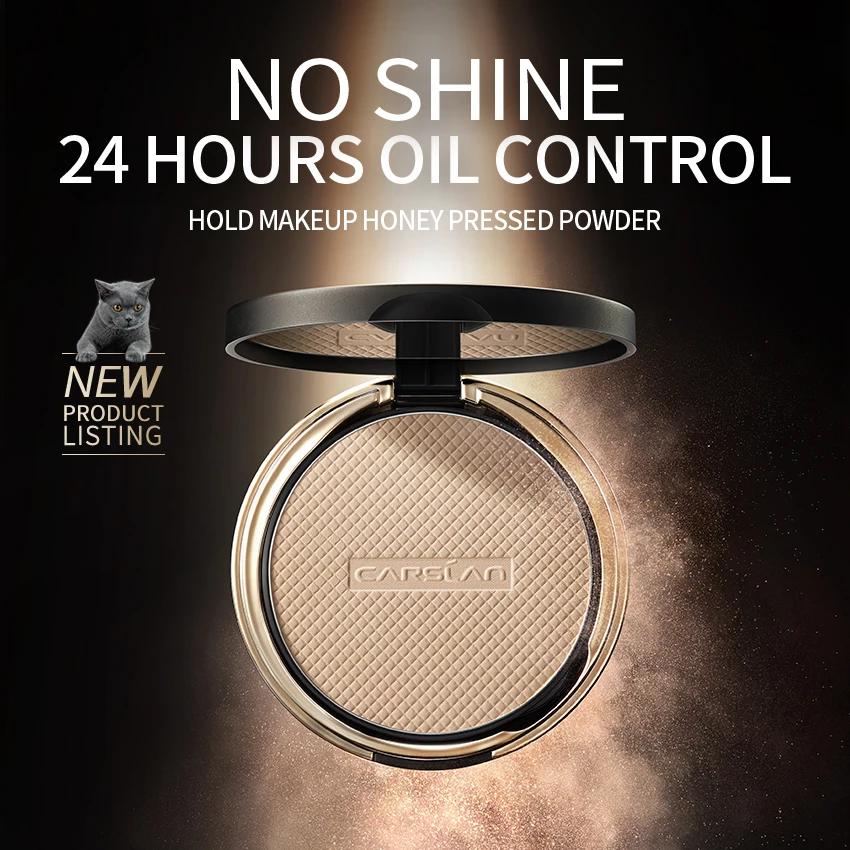 CARSLAN – poudre pressée translucide 24H, contrôle du sébum, fond de teint Compact, correcteur étanc