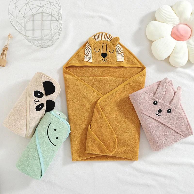 Robe de bain en coton pour bébé, serviette de bain, cape à capuche de dessin animé pour enfants, gar