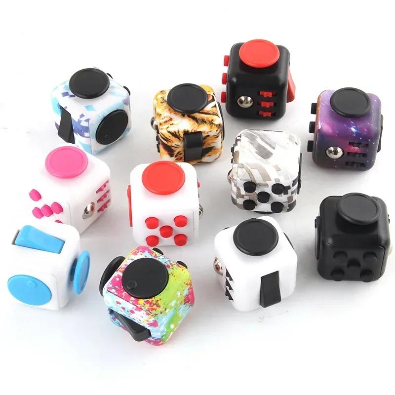 Dés de décompression Fidget de couleur unie, pour libérer le Stress, l'autisme, l'anxiété, soulager 