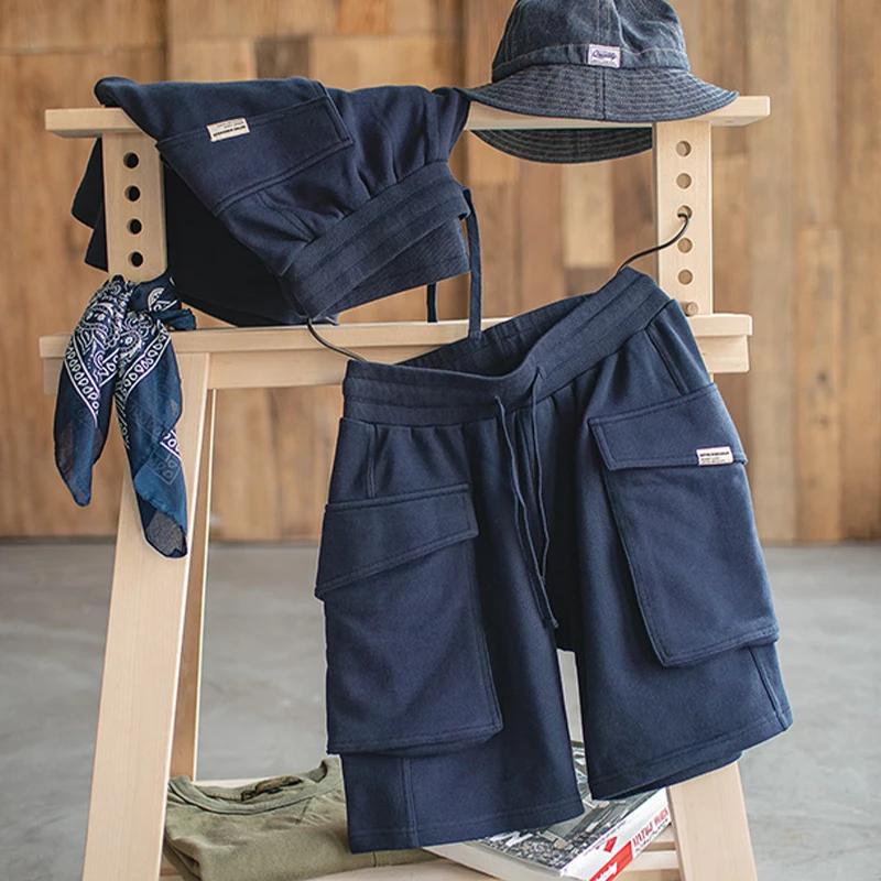 Maden-Short japonais P44 avec grandes poches pour homme, pantalon court Amekaji, vêtements de travai