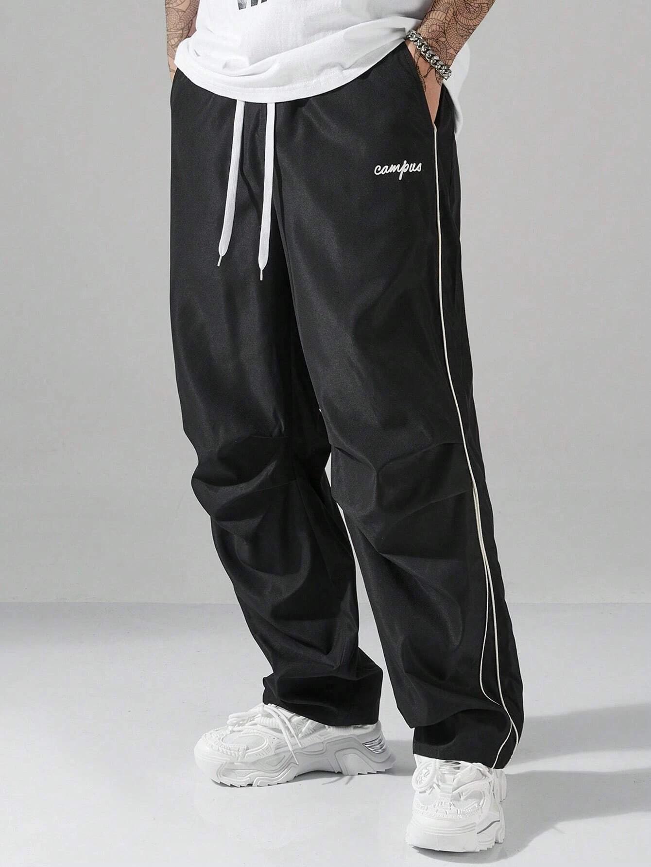 Pantalon de Surintendant Décontracté Respirant pour Homme, Couleur Unie, Droit, à la Mode, Streetwea