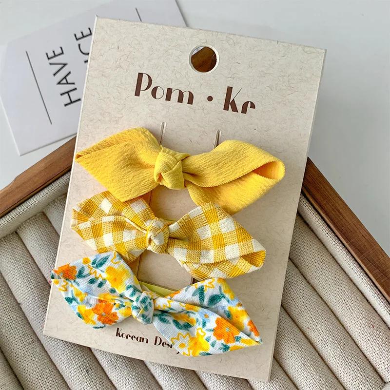 Ensemble d'épingles à cheveux pour bébés filles, nœuds mignons, frange florale à carreaux, pince à c