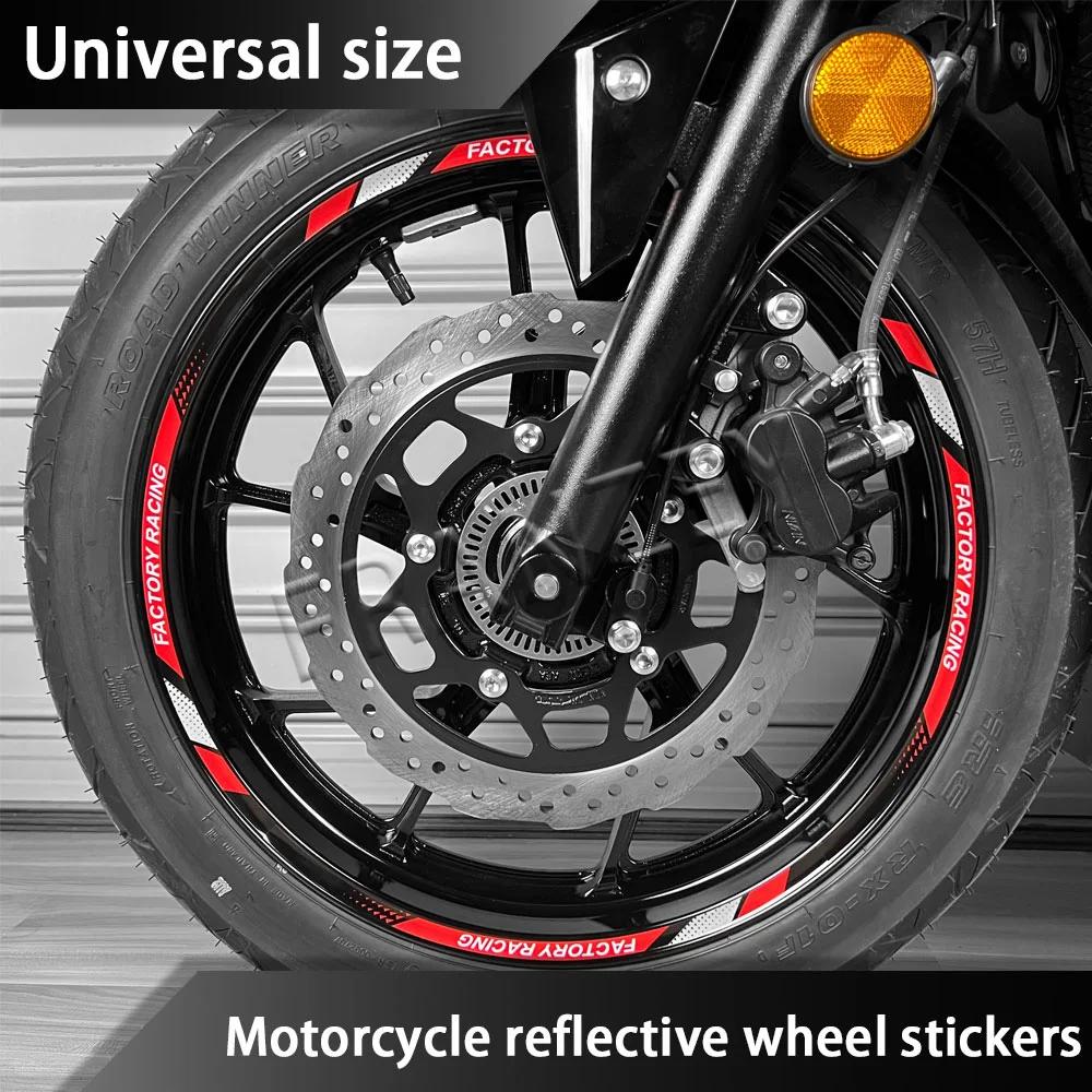 Autocollants réfléchissants de bande de roue de moto, autocollants de bande de moyeu de Scooter de j