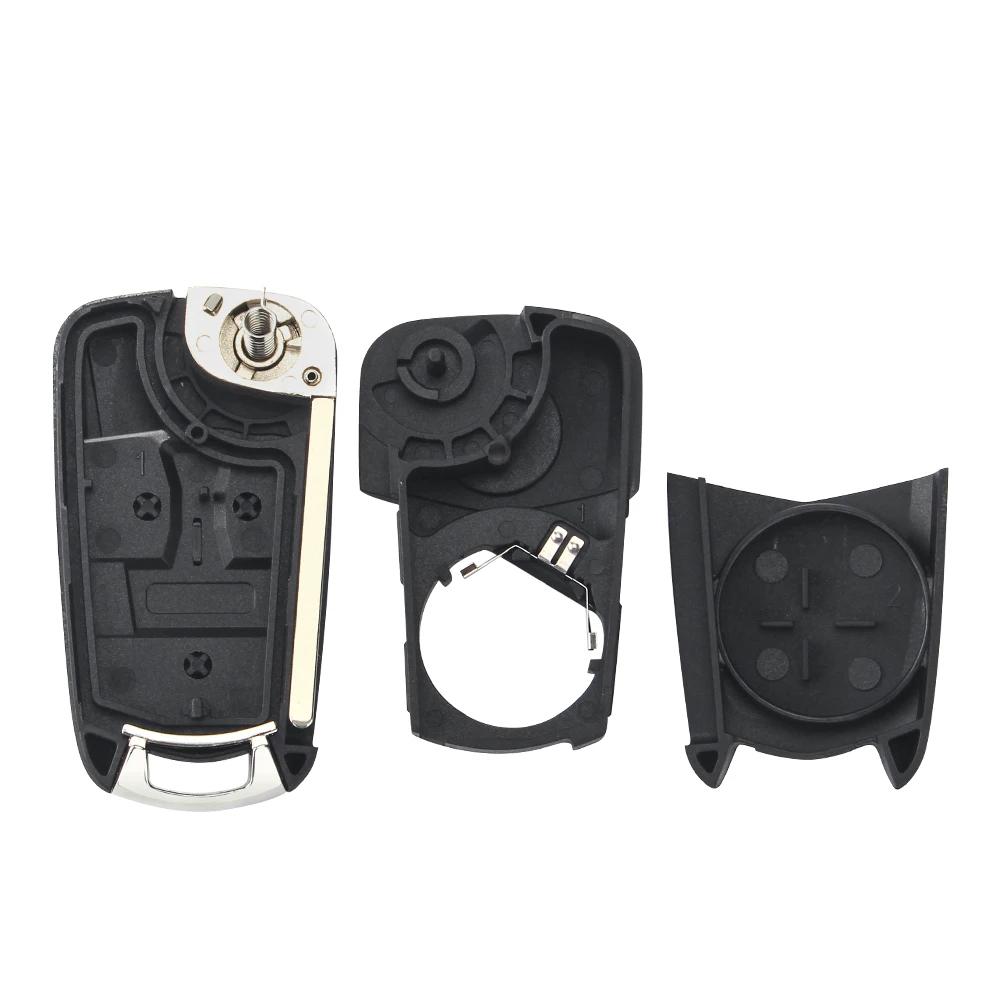 KEYYOU 10 pièces Flip télécommande pliante voiture porte-clés coque pour Vauxhall Opel Astra H Corsa