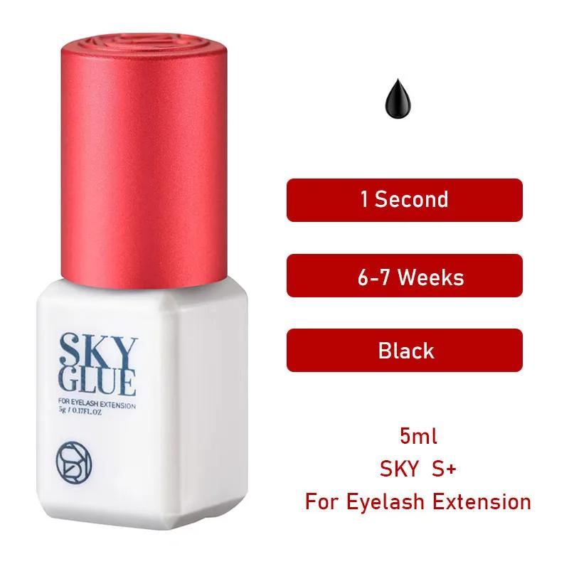 Brins de colle pour faux-cils, 10 bouteilles, fournitures d'extension coréennes, noir, rouge, bleu, 