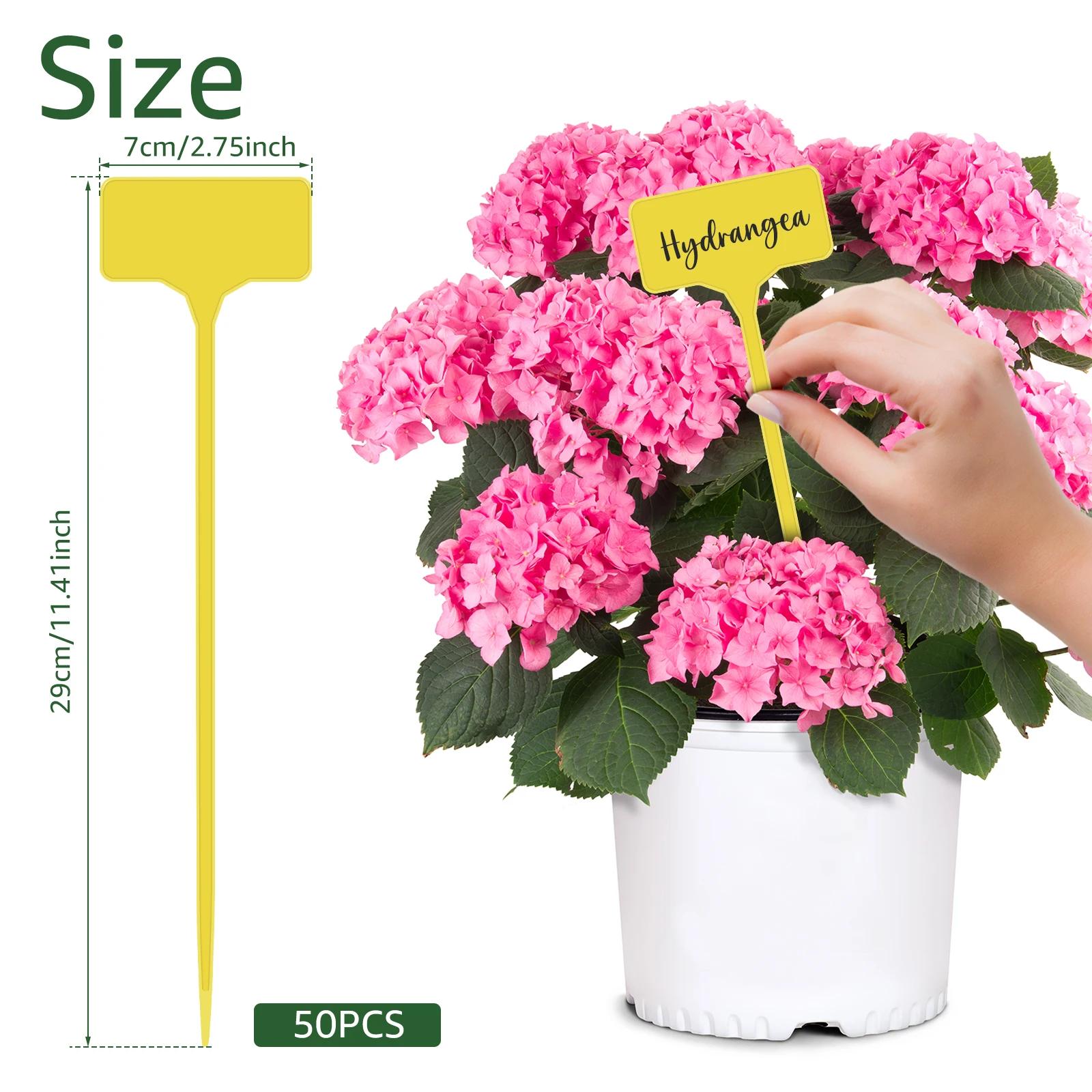 Étiquettes de plantes de jardin en plastique, étanches, de Type T, réutilisables, avec nom de plante