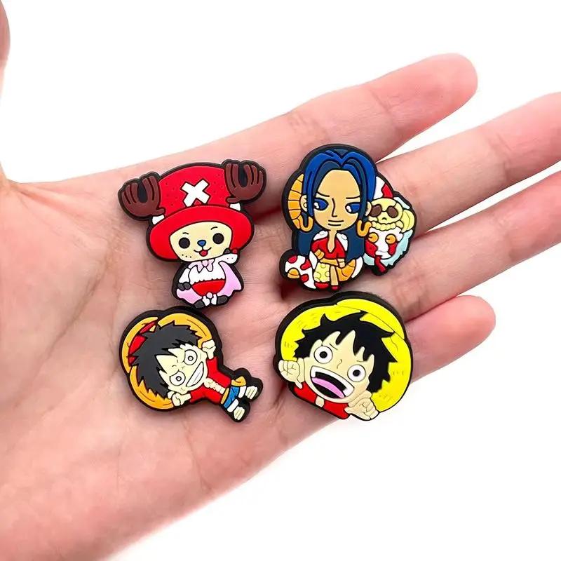 Ensemble de 12/24/36 pièces, série une pièce, figurines Luffy Zoro Sanji, chaussures à trous de dess