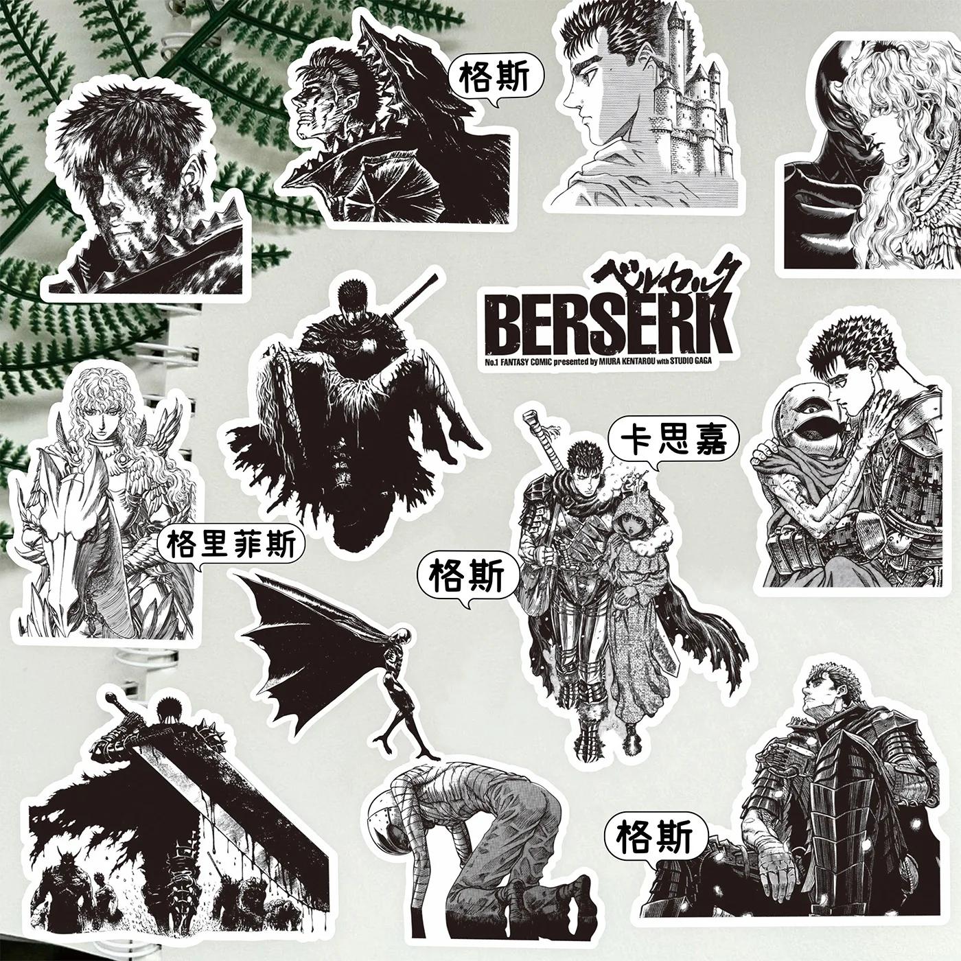 Autocollants de dessin animé Berserk Guts Casca, 82 pièces, décoration pour ordinateur portable, tél