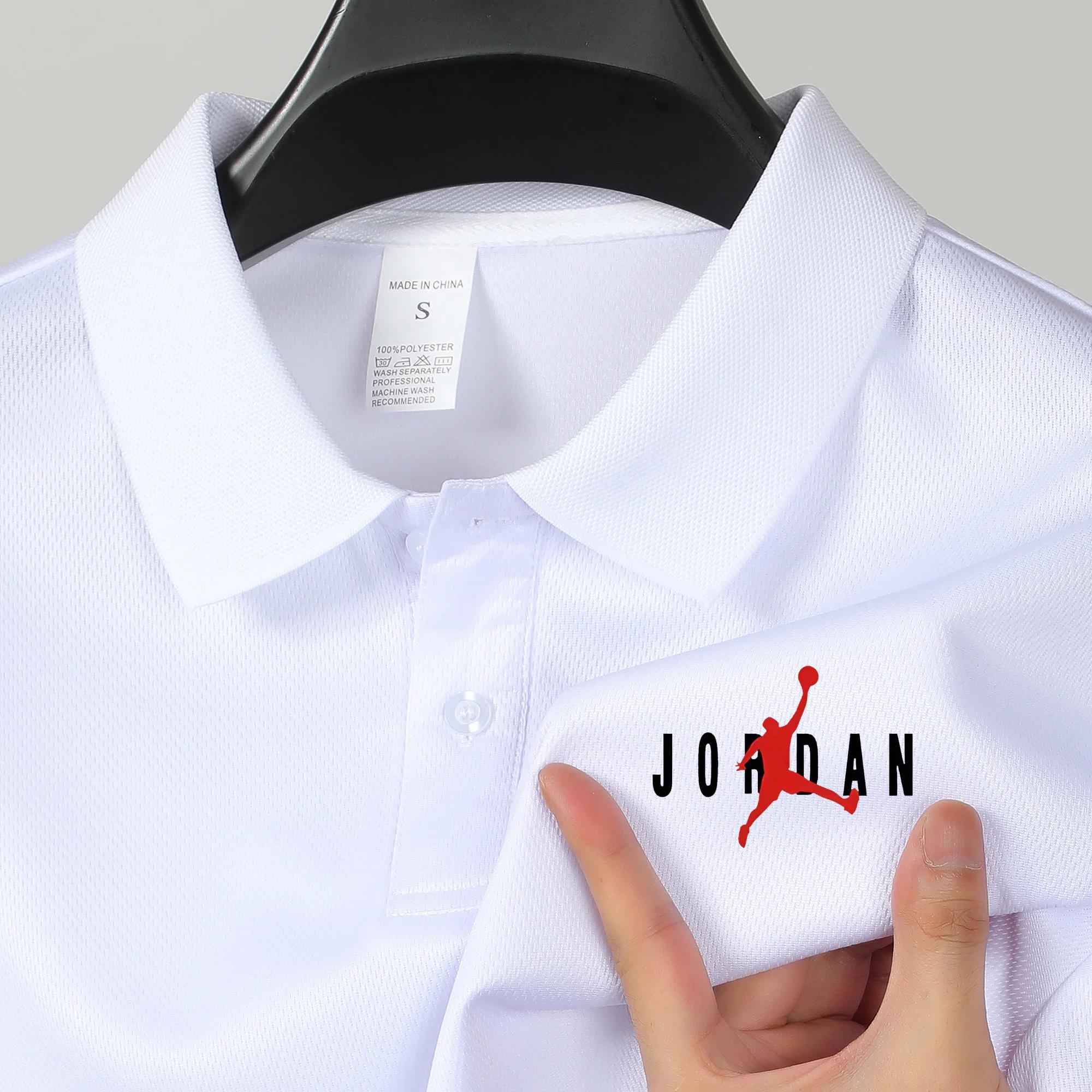 Polo haut de gamme à manches courtes pour homme, imprimé lettres, collection été 2026, respirant, dé