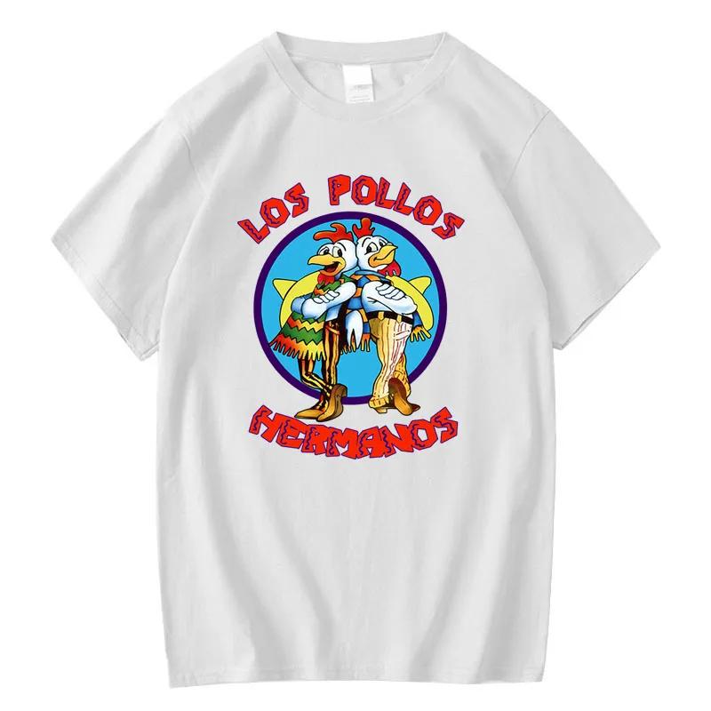 Été hommes à manches courtes de haute qualité 100% coton Breaking Bad LOS POLLOS poulet frères impri