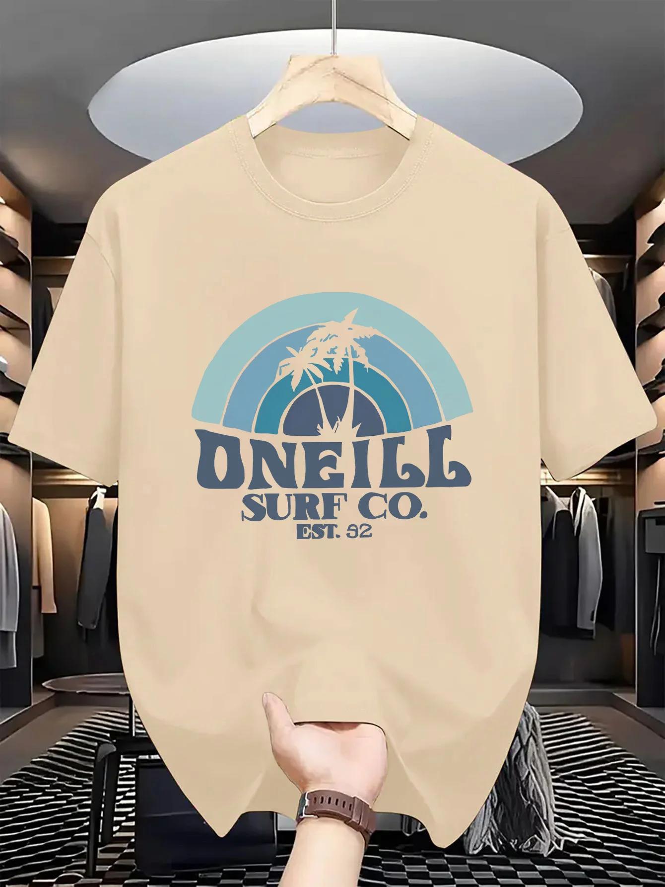 T-shirt manches courtes col rond pour hommes, 100 coton, à la mode, sport décontracté, coupe ample, 