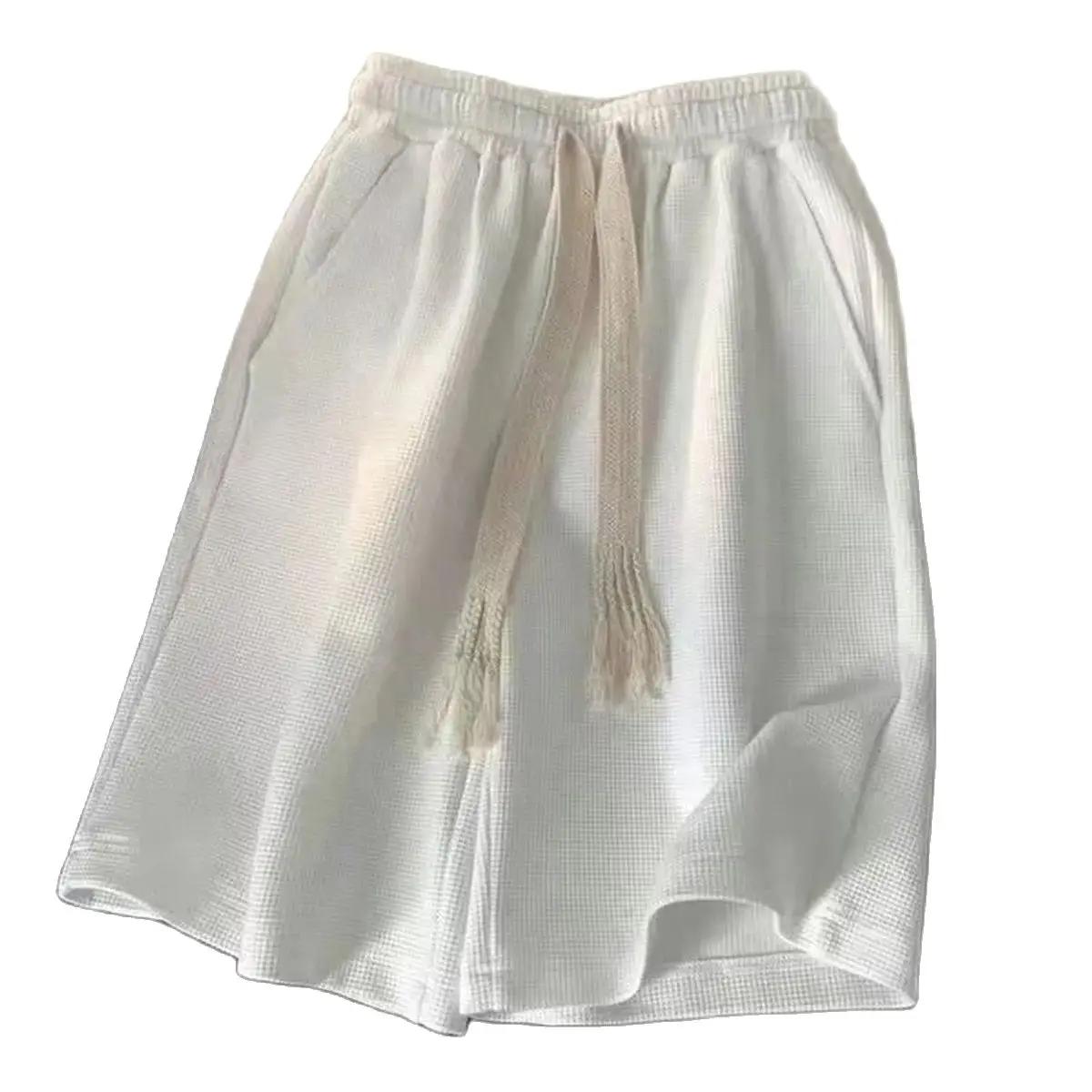 Short d'été solide et respirant pour hommes, marque tendance, léger, cordon de serrage, basket-ball,
