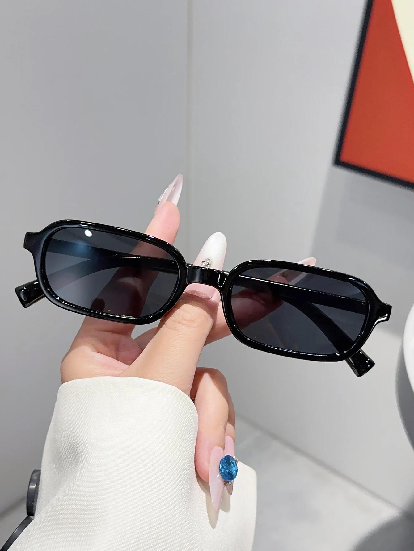 Ensemble de lunettes mixtes à la mode, lunettes ovales, noir Chic, lunettes en coquille de tortue, a